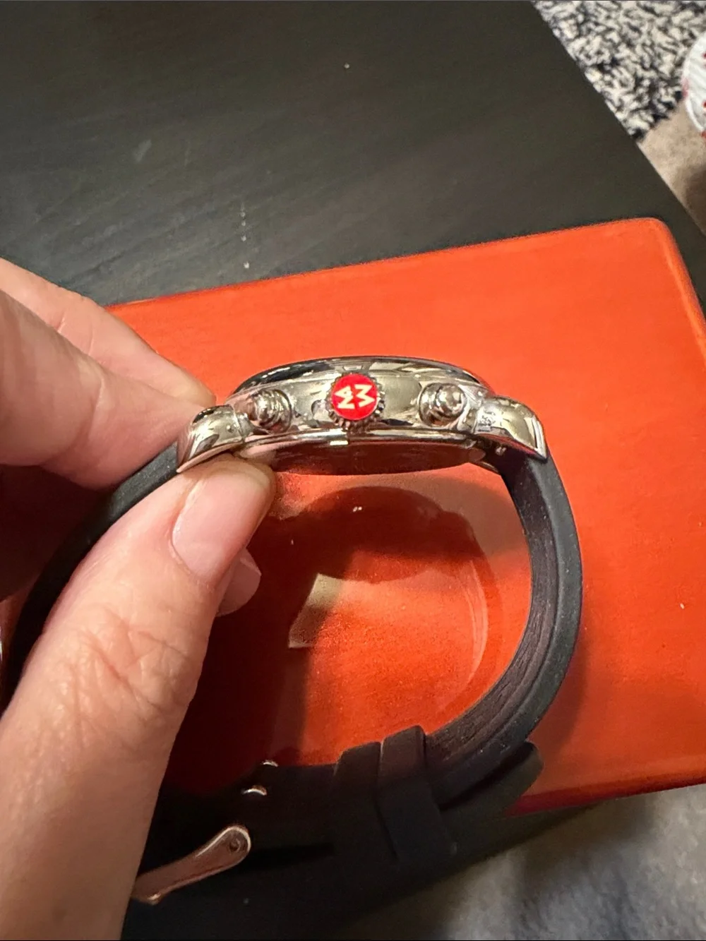 Michele Carousel Bright Multi-Color Number CSX Chronograph Watch